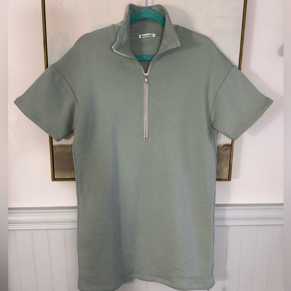 REFORMATION Hampton Mint Green Sweat Dress NWT* Size M - Picture 3 of 10